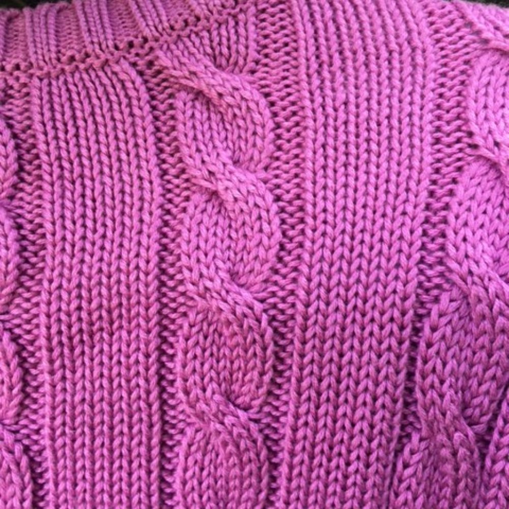 NWOT Talbot,100% Cotton Sweater, Cable design, S P - Picture 6 of 6